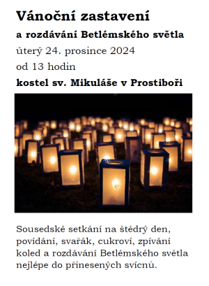 Vánoční zastavení  a rozdávání Betlémského světla 2